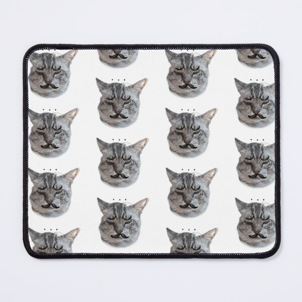 Item preview, Silly Tabby Cat Disappointed Monocle Mustache Meme designed and sold by fahiko.