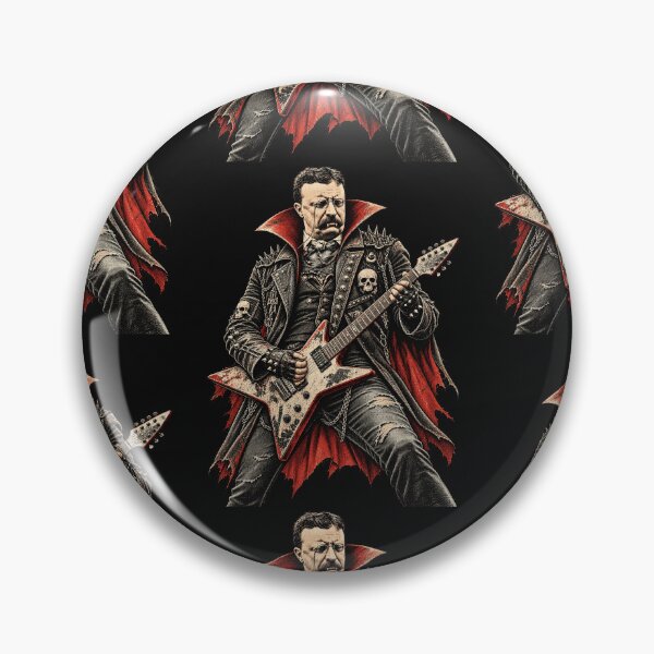 Item preview, Theodore Roosevelt Vampire Rocker Heavy Metal Electric Guitar President Art designed and sold by AnimeSH9.