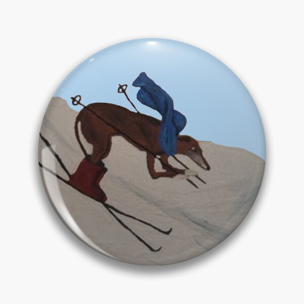 Item preview, Greyhound Snow Skiing designed and sold by Squirreldumplings.