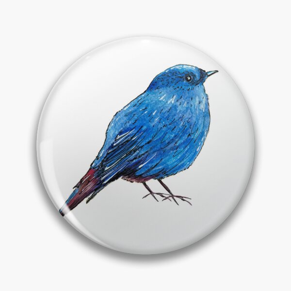 Item preview, Hand Painted Little Blue Bird designed and sold by KateIvesArt.
