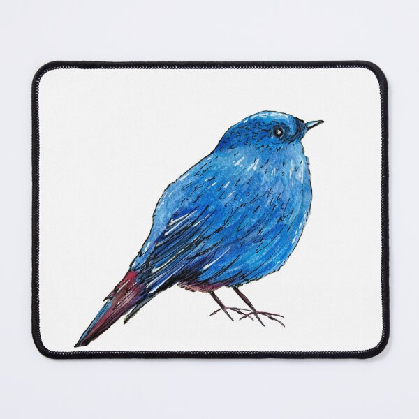 Item preview, Hand Painted Little Blue Bird designed and sold by KateIvesArt.