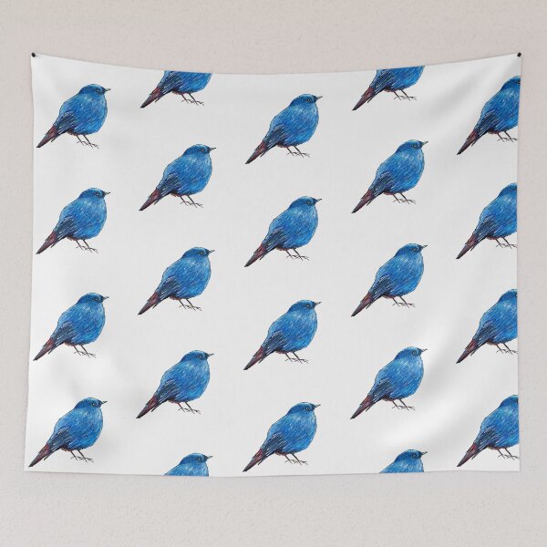 Item preview, Hand Painted Little Blue Bird designed and sold by KateIvesArt.