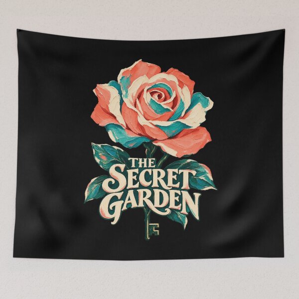 Item preview, The Secret Garden – Coral Rose and Hidden Key designed and sold by Fenay Designs.