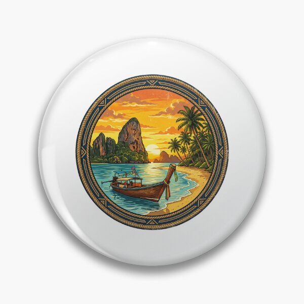 Item preview, Thai Longtail Boat at Tropical Island Sunset designed and sold by naragon4289.