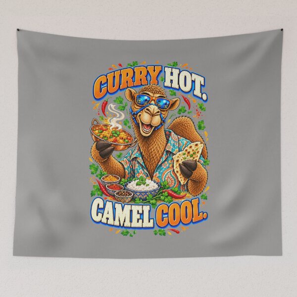 Item preview, Curry Hot. Camel Cool  – Funny Lifestyle, Food and Pets T-Shirt – Funny Camel T-Shirt Animal Graphic Camel T-Shirt designed and sold by Camel & Quirk.