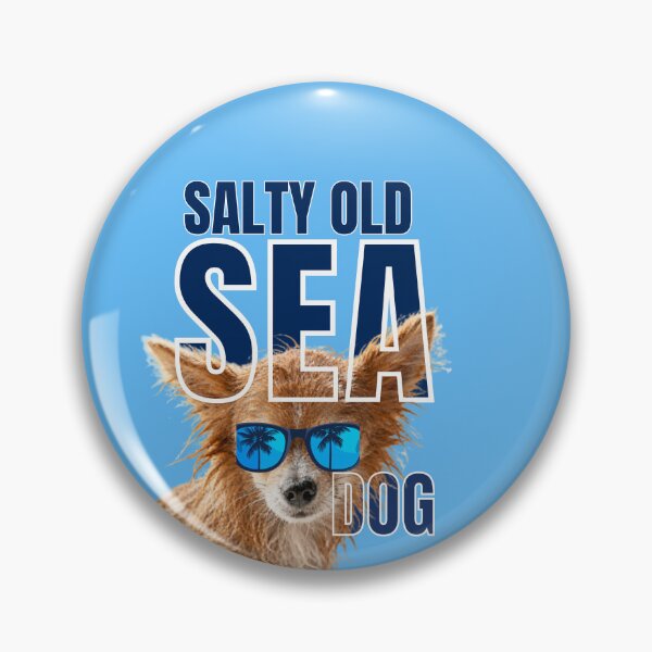 Item preview, Salty Old Sea Dog Funny Cool Dog Sunglasses Art designed and sold by DreamBig-Shop.
