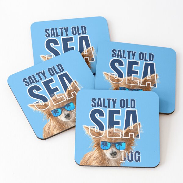 Item preview, Salty Old Sea Dog Funny Cool Dog Sunglasses Art designed and sold by DreamBig-Shop.