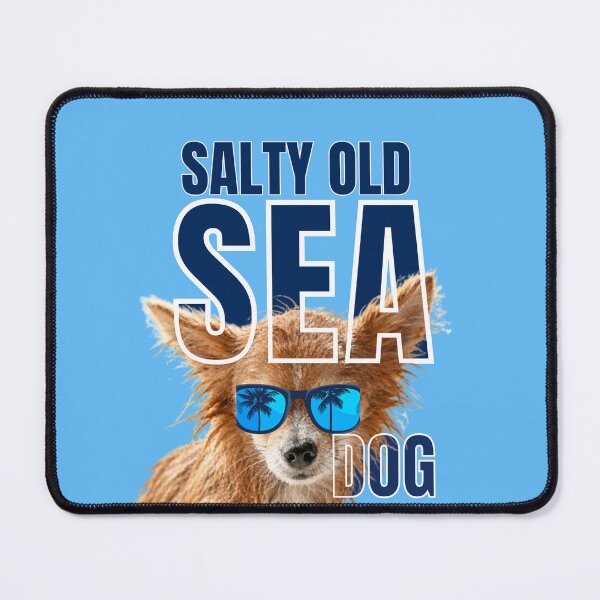 Item preview, Salty Old Sea Dog Funny Cool Dog Sunglasses Art designed and sold by DreamBig-Shop.