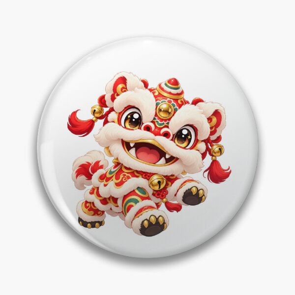 Item preview, Cute Shishimai Character – Japanese Lion Dance Folk Art designed and sold by ミンゲイオービット.