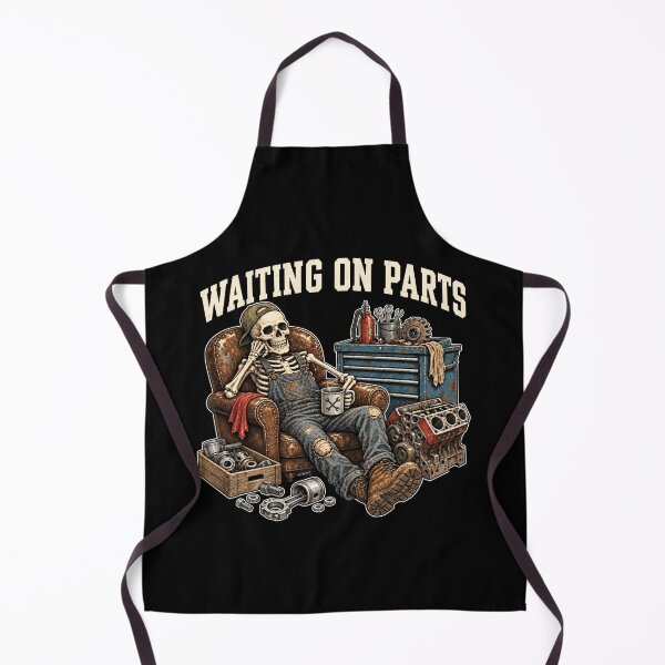 Item preview, Waiting On Parts Funny Auto Mechanic Skeleton designed and sold by LASTIQUE-dd.