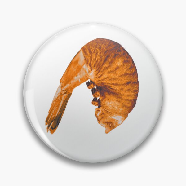 Item preview, Silly Tabby Cat Orange Shrimp Meme Art designed and sold by fahiko.