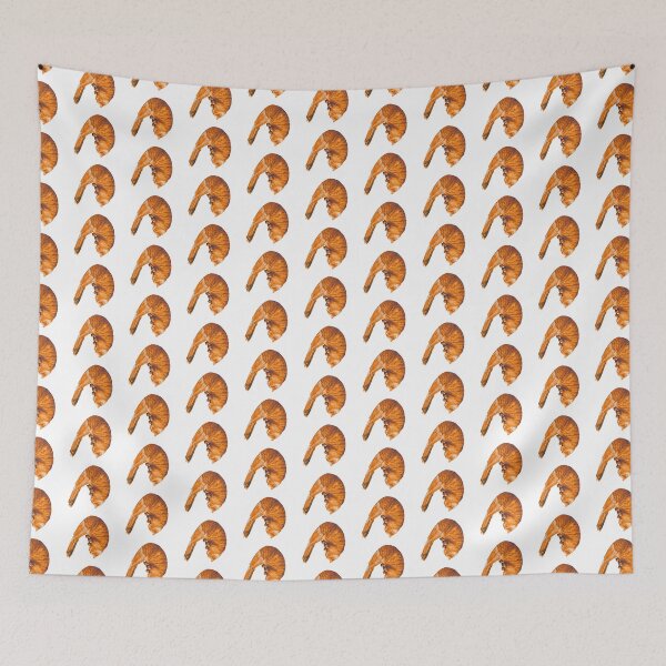 Item preview, Silly Tabby Cat Orange Shrimp Meme Art designed and sold by fahiko.