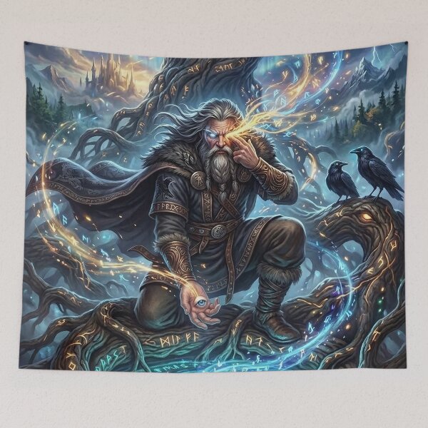 Item preview, Odin Sacrificing His Eye at the Ancient Yggdrasil designed and sold by Lucid Dream Pixel.