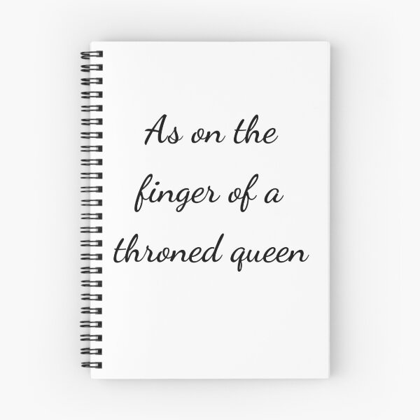 Item preview, “As on the finger of a throned queen” - handwriting black designed and sold by ariksworld.