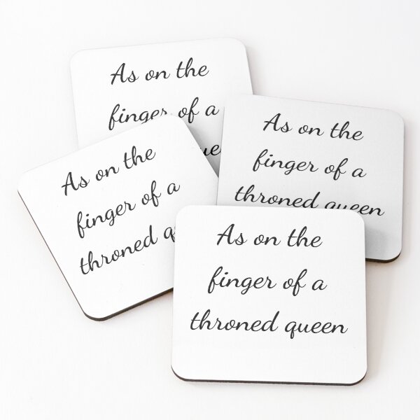 Item preview, “As on the finger of a throned queen” - handwriting black designed and sold by ariksworld.