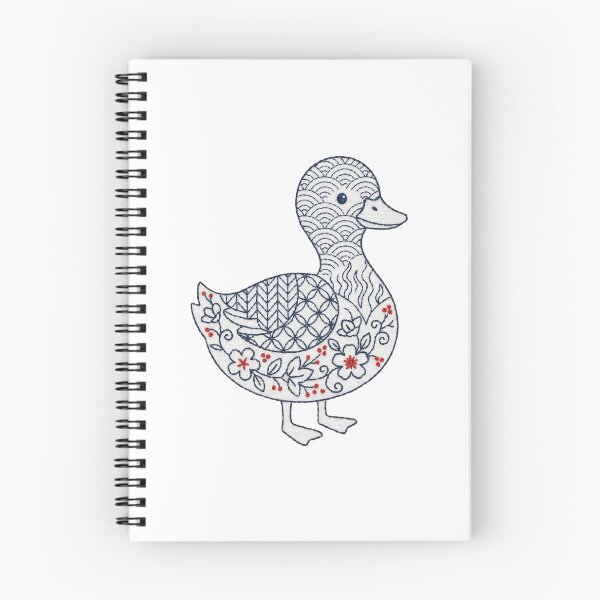 Item preview, duck in sashiko style pattern designed and sold by Maewshooter.