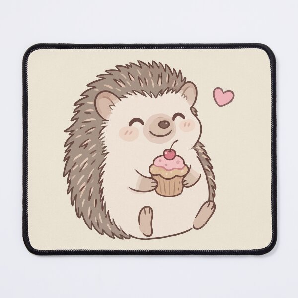 Item preview, Cute Hedgehog holding Cupcake designed and sold by Amir Faysal.