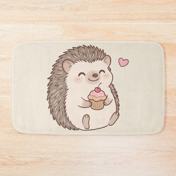 Item preview, Cute Hedgehog holding Cupcake designed and sold by Amir Faysal.