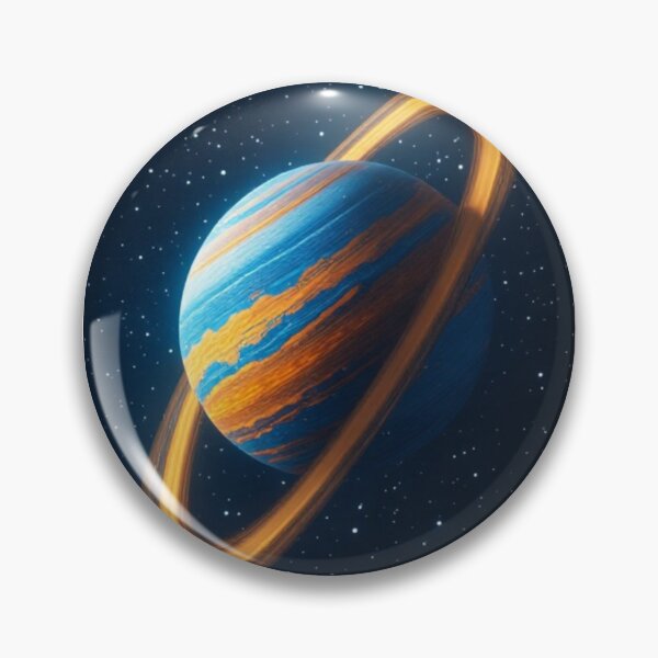 Item preview, Blue Orange Ringed Planet #2 designed and sold by Jadelight's AI Slop.