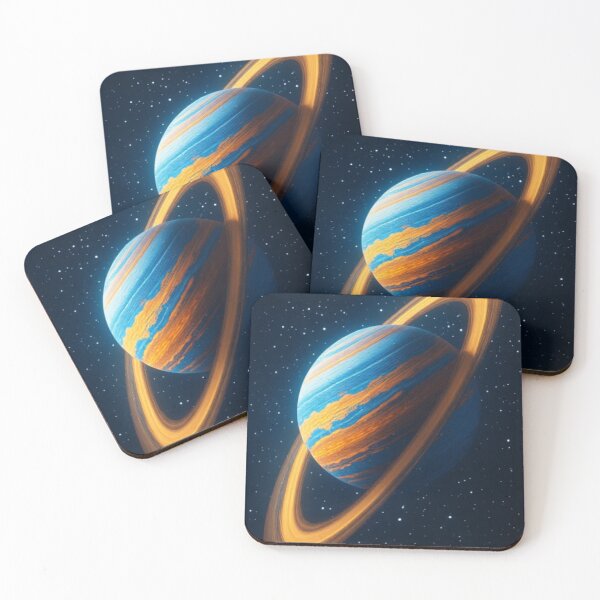 Item preview, Blue Orange Ringed Planet #2 designed and sold by Jadelight's AI Slop.