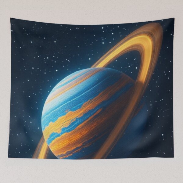 Item preview, Blue Orange Ringed Planet #2 designed and sold by Jadelight's AI Slop.