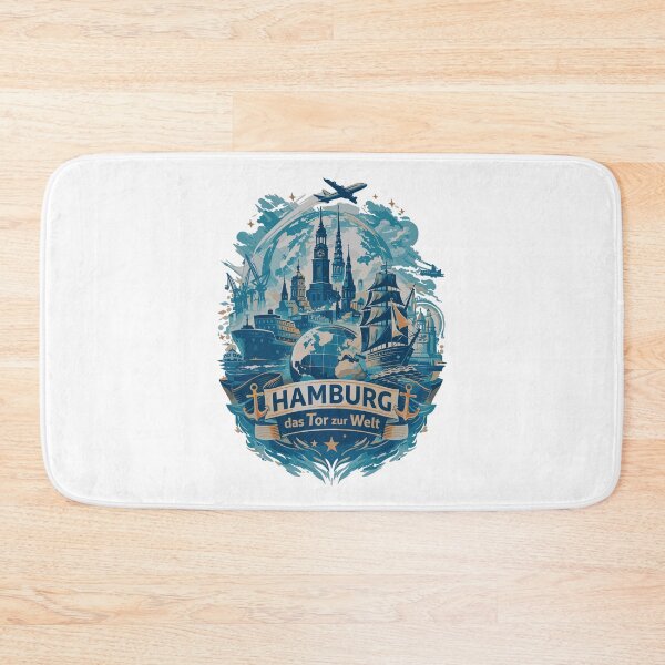 Item preview, Hamburg Silhouette – Gateway to the World Skyline Design designed and sold by Pineapple-Tree.
