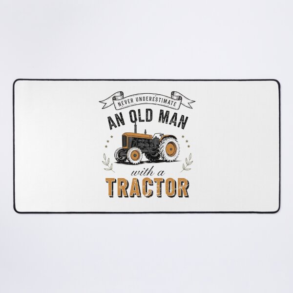 Item preview, never underestimate an old man tractor with a tractor vintage farm humor designed and sold by DariaOltes.