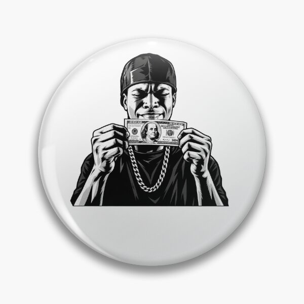 Item preview, Black and White Money Hustle Illustration  designed and sold by CecilRowell.
