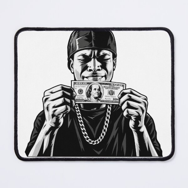 Item preview, Black and White Money Hustle Illustration designed and sold by CecilRowell.