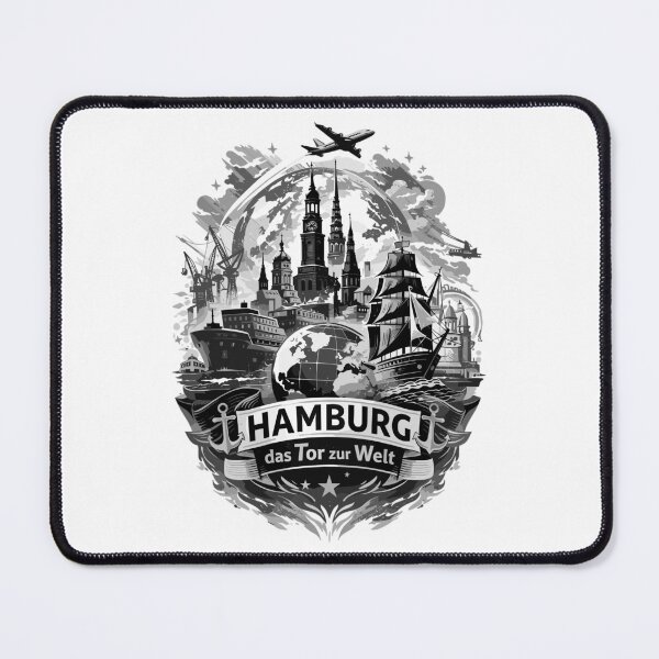Item preview, Hamburg Skyline Silhouette – Gateway to the World Design designed and sold by Pineapple-Tree.