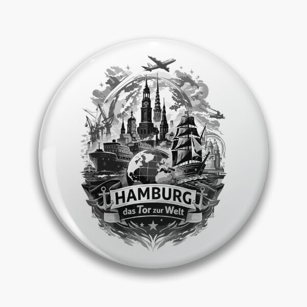 Artikelvorschau, Hamburg Skyline Silhouette – Tor zur Welt Design entworfen und verkauft von Pineapple-Tree.