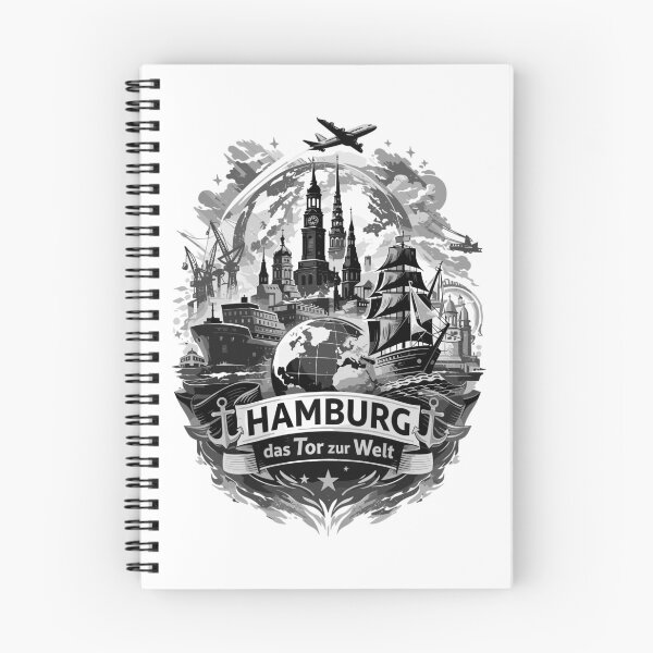Item preview, Hamburg Skyline Silhouette – Gateway to the World Design designed and sold by Pineapple-Tree.