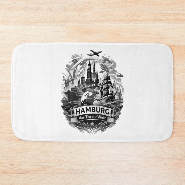 Item preview, Hamburg Skyline Silhouette – Gateway to the World Design designed and sold by Pineapple-Tree.