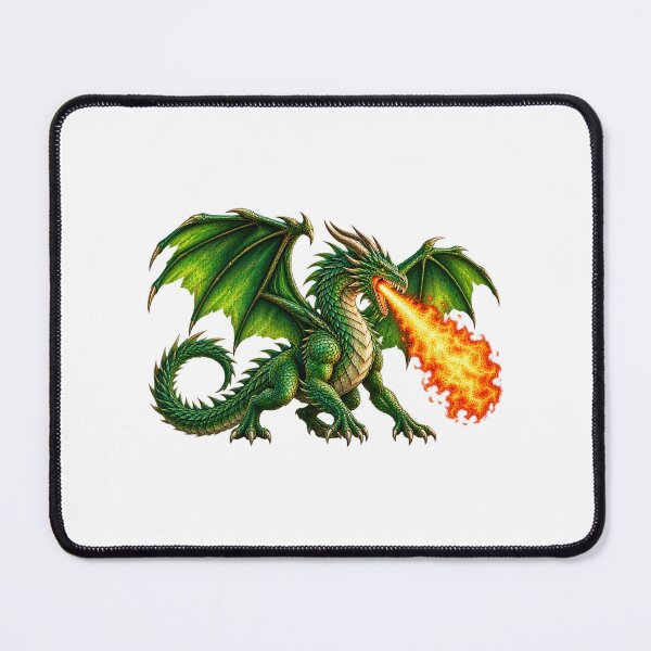 Item preview, Green fire breathing dragon designed and sold by RBBeachDesigns.