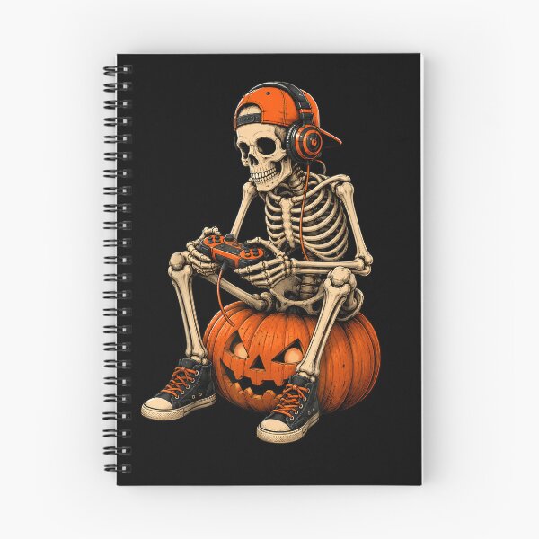 Item preview, Skeleton Gamer Pumpkin Funny Halloween Gaming Shirt designed and sold by LASTIQUE-dd.