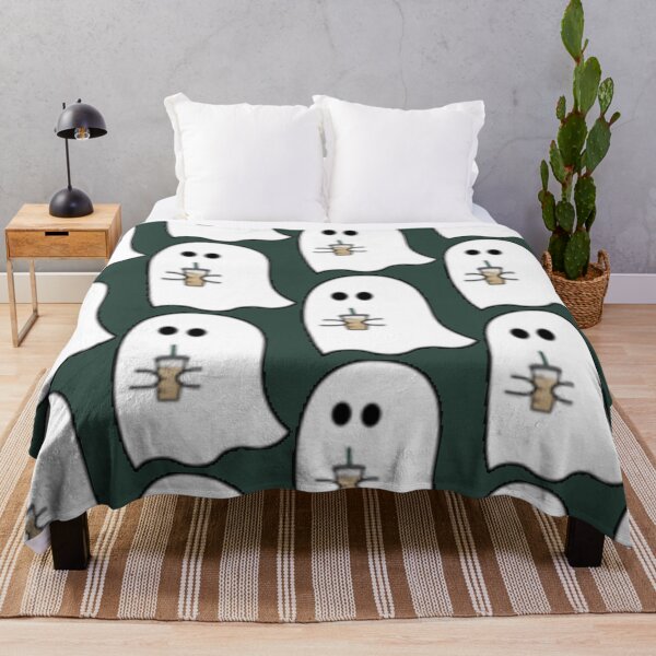 Item preview, Ghost drinking iced coffee Oversized T-Shirt designed and sold by PsychicMedium.