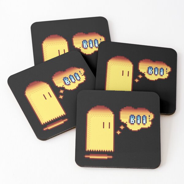 Item preview, Pixel Art Cute Yellow Ghost  designed and sold by RetroRlx.