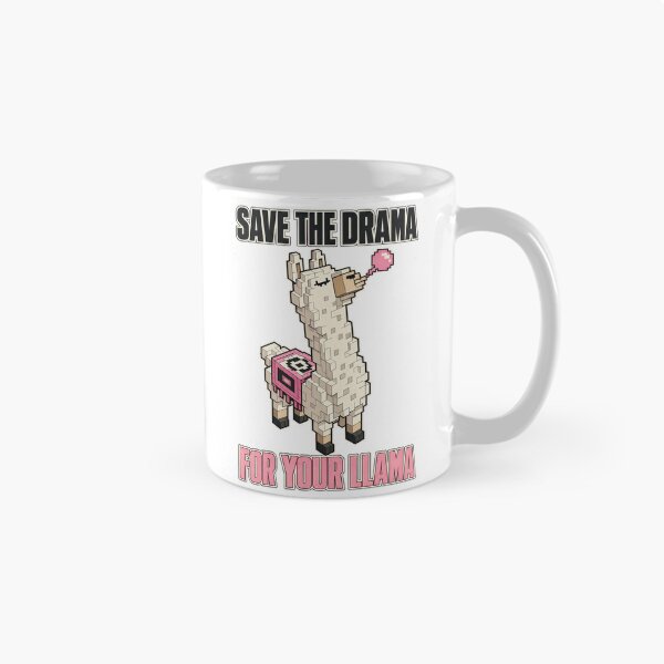 Item preview, Sassy Voxel Llama Save The Drama Funny Streetwear Graphic Tee designed and sold by KIDEnia.
