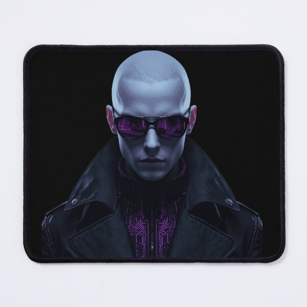 Item preview, Cybersynth Goth Vampire Hacker Cyberpunk Portrait designed and sold by LazyDayzCo.