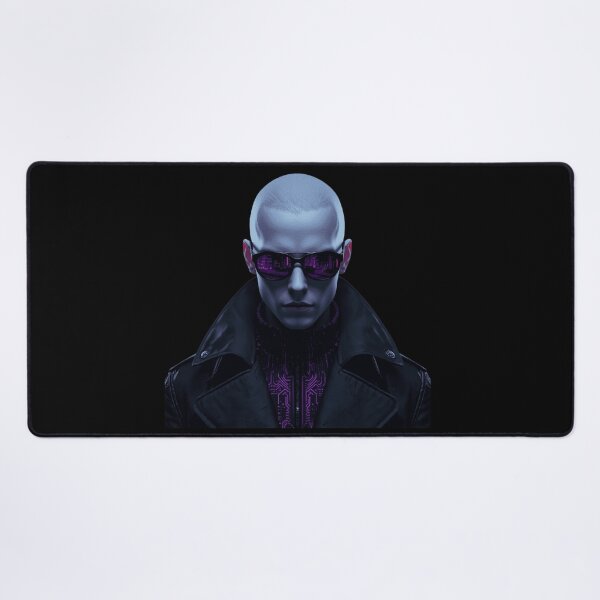 Item preview, Cybersynth Goth Vampire Hacker Cyberpunk Portrait designed and sold by LazyDayzCo.