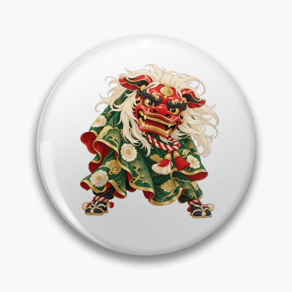 Item preview, Modern Shishimai Lion Dance – Contemporary Japanese Folk Art designed and sold by ミンゲイオービット.