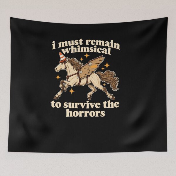 Item preview, Horse I Must Remain Whimsical To Survive The Horrors Shirt designed and sold by LASTIQUE-dd.