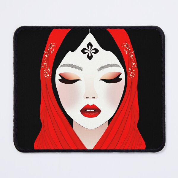 Item preview, Girl in Red Scarf designed and sold by Sonia Jones Art.