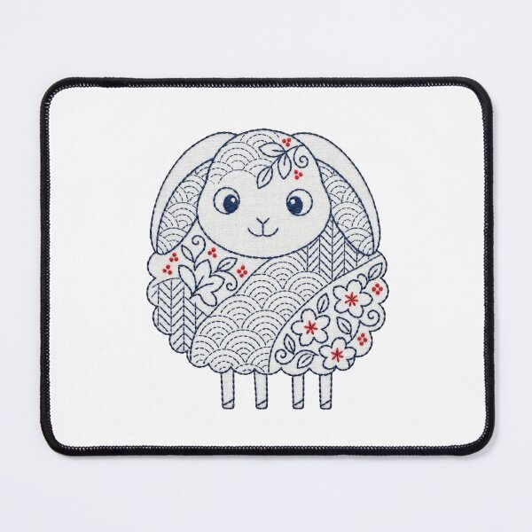 Item preview, sheep in sashiko style designed and sold by Maewshooter.