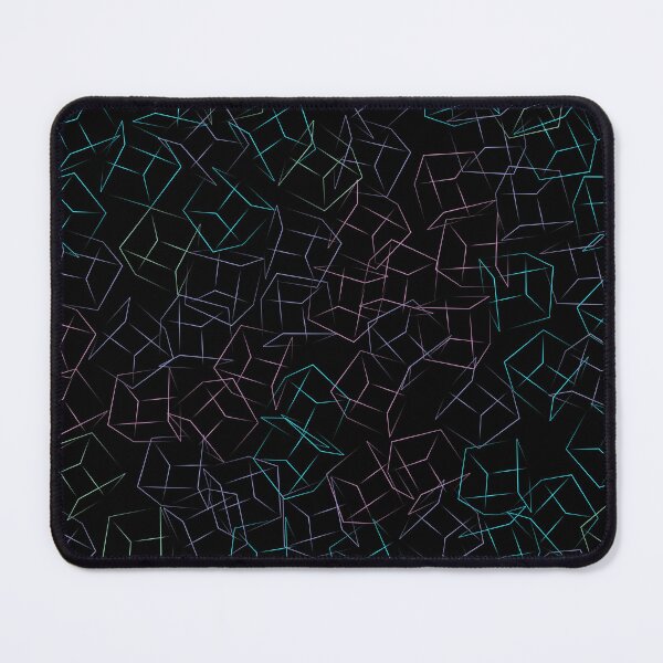 Item preview, Neon Geometric Cubes – Futuristic Abstract Wireframe Pattern designed and sold by GemniShop.