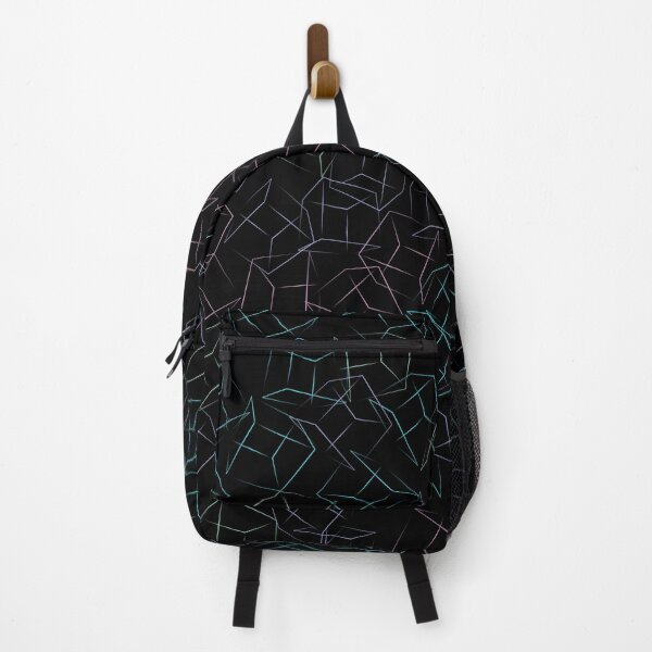 Item preview, Neon Geometric Cubes – Futuristic Abstract Wireframe Pattern designed and sold by GemniShop.