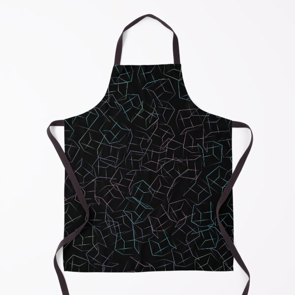 Item preview, Neon Geometric Cubes – Futuristic Abstract Wireframe Pattern designed and sold by GemniShop.