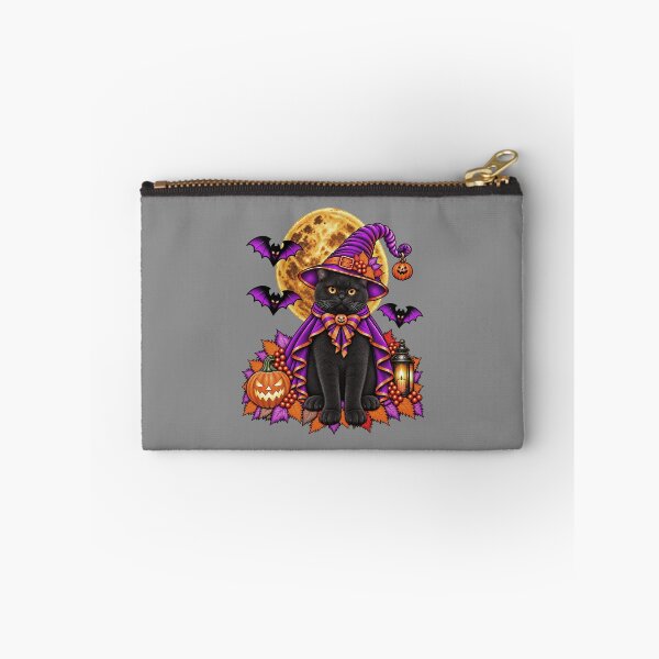 Item preview, Black Cat Halloween Witch Costume & Spooky Pumpkin designed and sold by PixelsPaws.