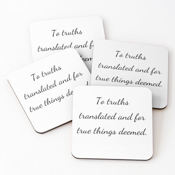 Item preview, “To truths translated and for true things deemed.” - handwriting black designed and sold by ariksworld.