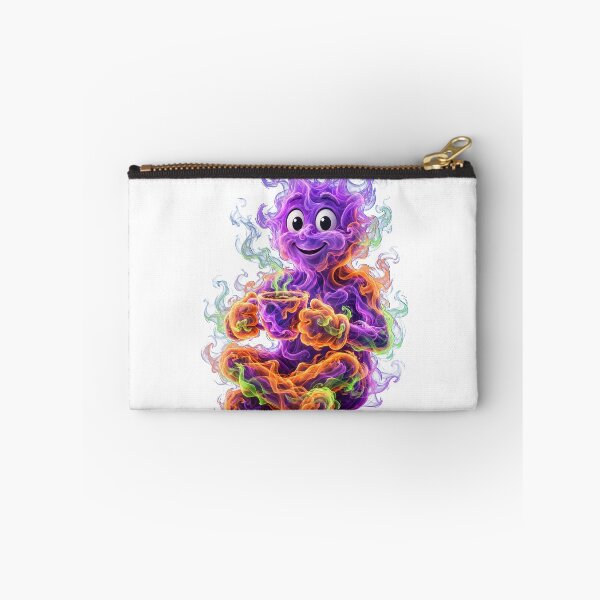 Item preview, Colorful Smoke Spirit Drinking Coffee Cute Cosmic Zen Art designed and sold by  One City Two Children Studio.